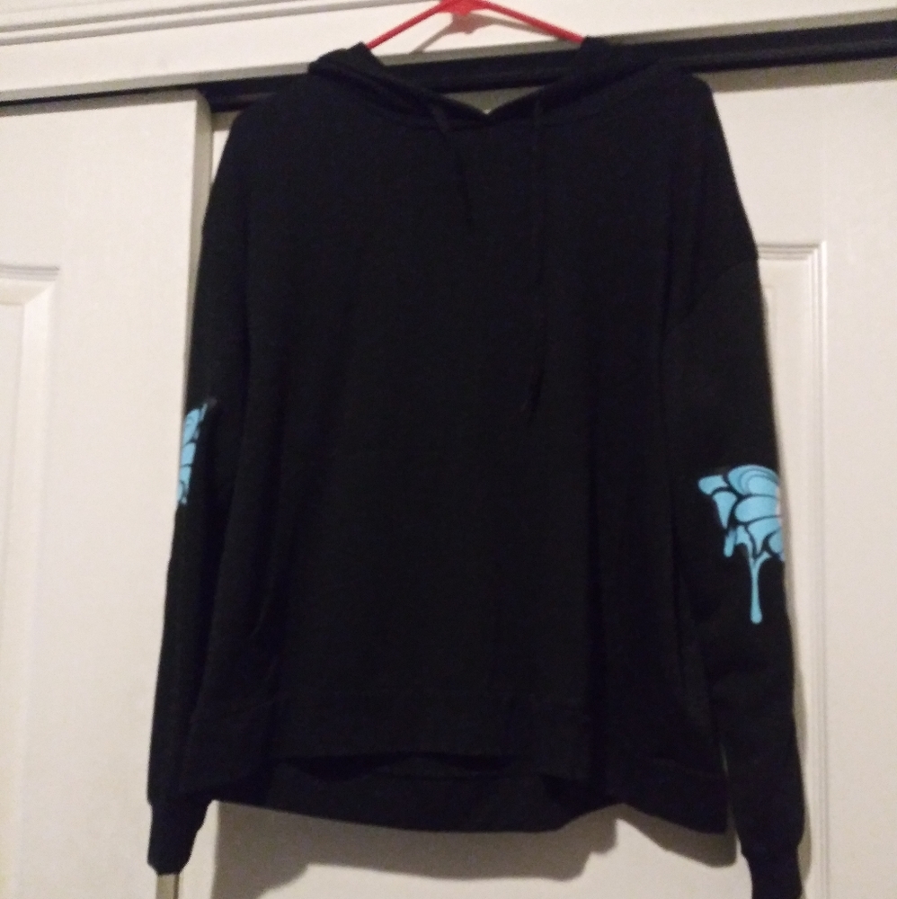 Blue butterfly light hoodie